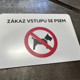zákaz vstupu se psem